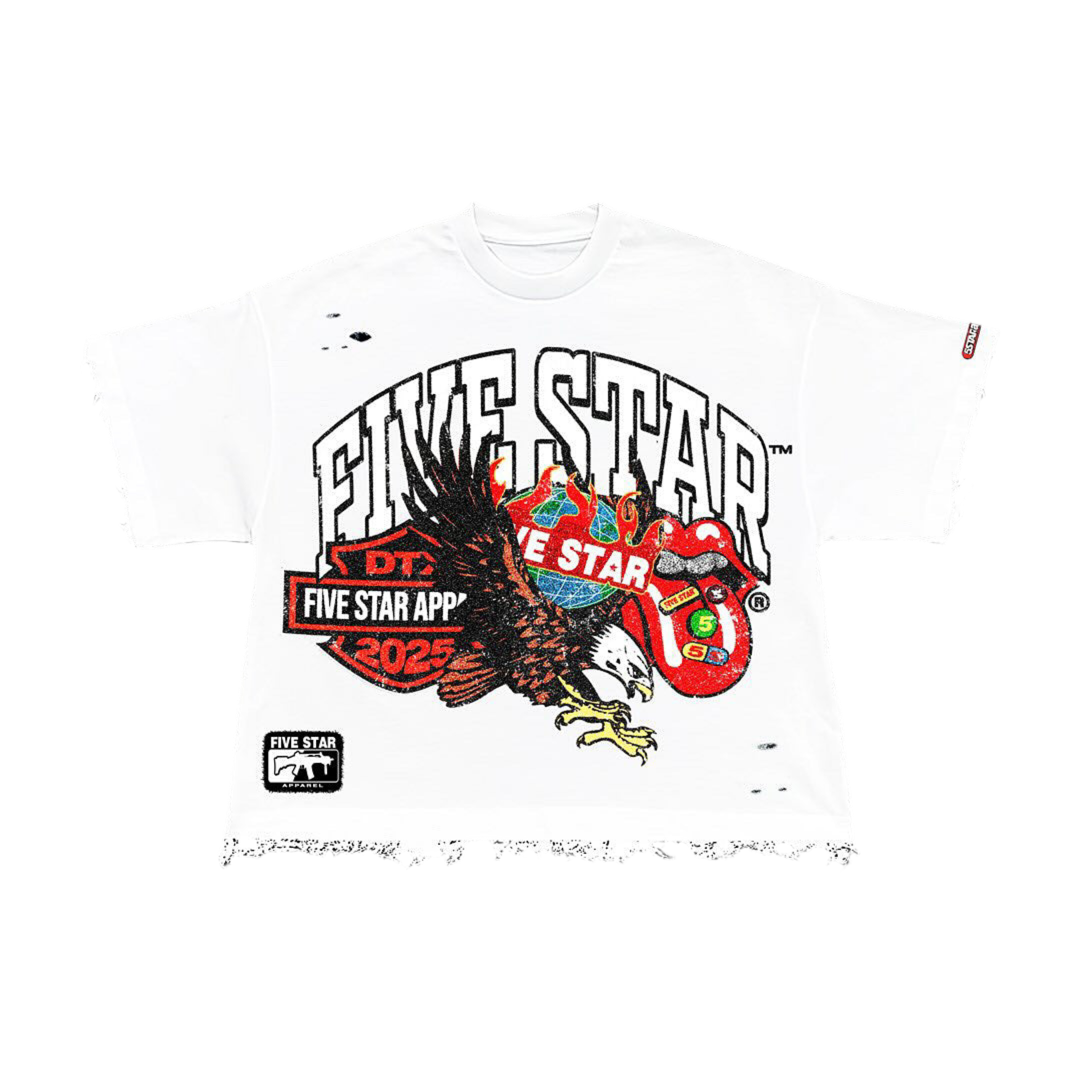 Five Star Apparel Over Sized Distressed Tee