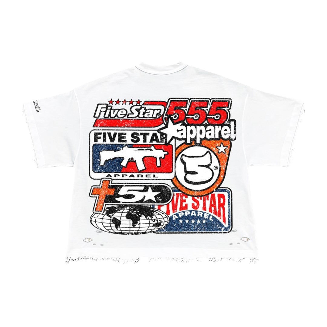 Five Star Apparel Over Sized Distressed Tee